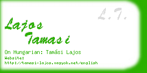 lajos tamasi business card